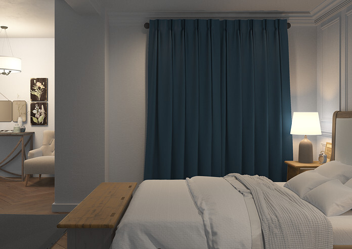 Faux Suede, Navy - Made to Measure Curtains - Image 7